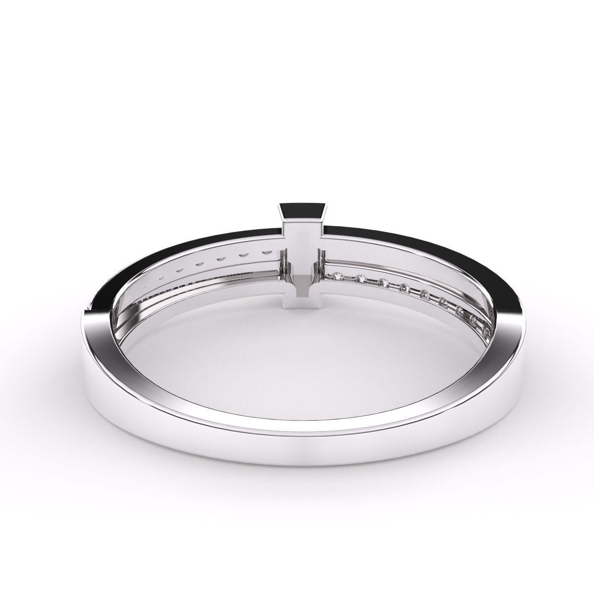 Timeless Round Lab Grown Bar Style Wedding Band